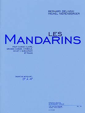 Illustration de Les Mandarins pour caisse claire, grosse caisse, cymbale et piano
