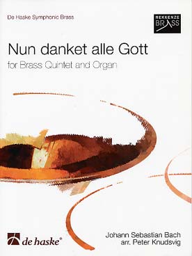 Illustration de Nun danket alle Gott, tr. Knudsvig pour quintette de cuivres et orgue