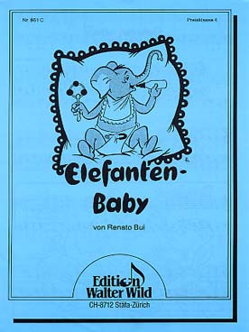 Illustration bui elefanten baby