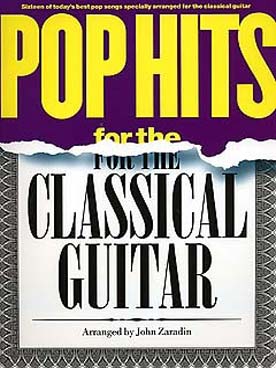 Illustration pop hits for classical guitar