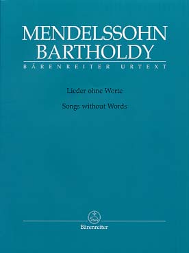 Illustration de Romances sans paroles, recueil (Lieder ohne worte) - éd. Bärenreiter avec fac-similés et 9 autres compositions