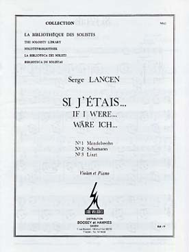 Illustration de Si j'étais... Mendelssohn - Schumann - Liszt