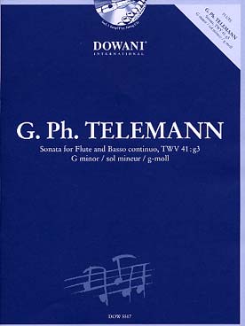 Illustration de Sonate TWV 41:g3 en sol m pour flûte et basse continue