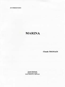 Illustration de Marina pour accordéon basses composées ou chromatiques et 2e accordéon