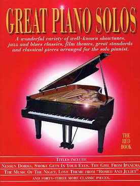 Illustration de GREAT PIANO SOLOS : - The Red book, 48 arrangements de musique classique, musique de film, chansons célèbres, jazz & blues et comédies musicales