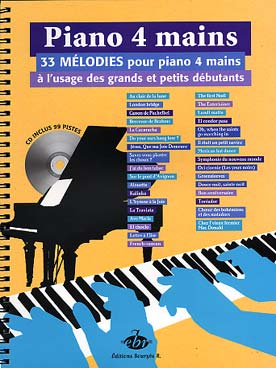 Illustration piano 4 mains : 33 melodies