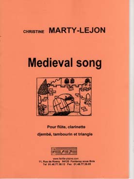 Illustration marty-lejon medieval song fl/clar/percus