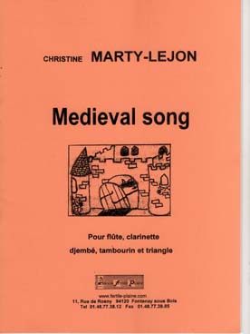 Illustration de Médiéval song pour flûte, clarinette, triangle, tambourin et djembé