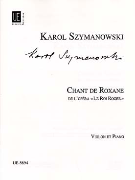 Illustration szymanowski chant de roxane