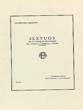 Illustration de Sextuor sur un thème de Monteverdi pour cuivres et percussion - conducteur