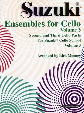 Illustration de SUZUKI Ensembles for cello Vol. 3 : accompagnements ensemble de violoncelles pour SUZUKI Cello School Vol. 3, par Rick Mooney