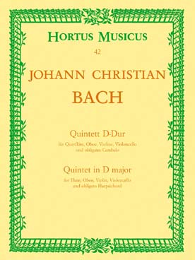 Illustration de Quintette en ré M pour flûte, hautbois, violon, violoncelle et clavecin 