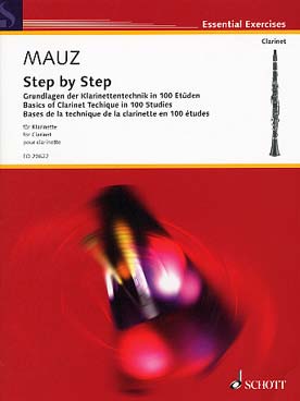 Illustration de STEP BY STEP : bases de la technique de la clarinette en 100 études (sél. Mauz)
