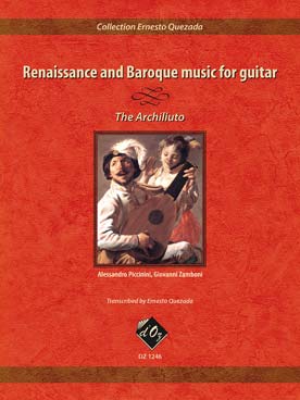 Illustration renaissance & baroque music archiliuto