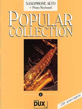 Illustration de POPULAR COLLECTION - Vol. 5 : saxophone alto et piano