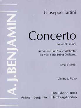Illustration tartini concerto en re min violon/piano