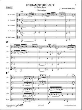 Illustration de Estrambotic Cant pour quintette de clarinettes