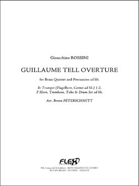 Illustration de Ouverture de Guillaume Tell, tr. pour quintette de cuivres (2 trompettes, cor, trombone, tuba) et percussions