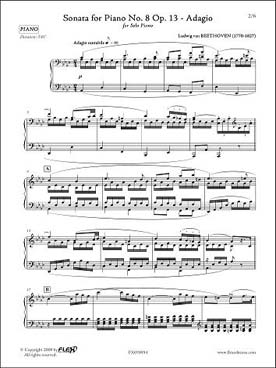 Illustration de Adagio de la Sonate N° 8 op. 13 en do m "Pathétique"