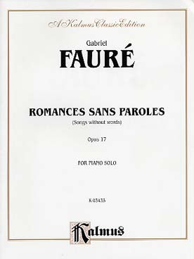 Illustration faure romances sans paroles op. 17