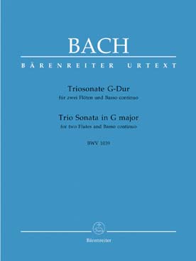 Illustration bach js triosonate bwv 1039 en sol maj