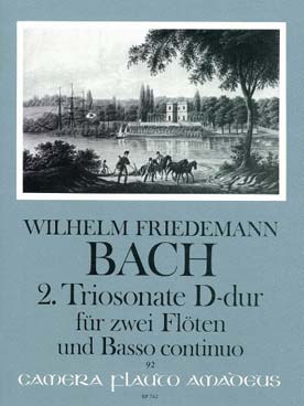 Illustration de Triosonate N° 2 en ré M pour 2 flûtes et basse continue