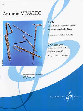 Illustration de Concerto op. 8/2 "L'Été", tr. Grognet pour ensemble de flûtes (fl. solo, fl. 1 et 2, fl. en sol et fl. basse)