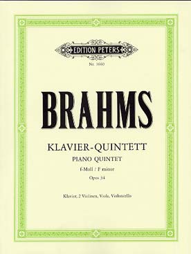 Illustration de Quintette op. 34 en fa m pour 2 violons, alto, violoncelle et piano