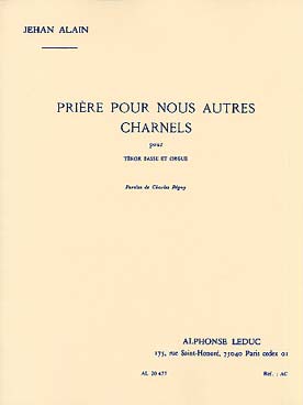 Illustration de Prière pour nous autres charnels pour 2 voix d'hommes et orgue