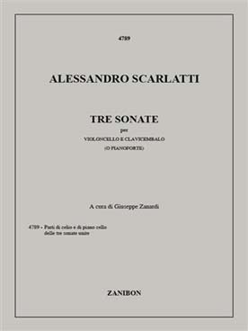 Illustration scarlatti 3 sonates cello et clavecin