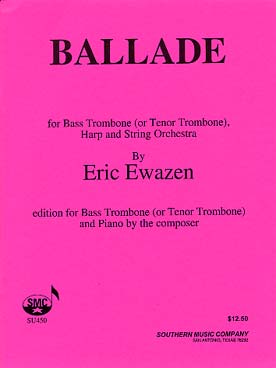 Illustration de Ballade pour trombone basse ou ténor, harpe et orchestre à cordes, réd. piano