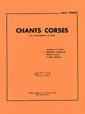 Illustration de Chants corses pour voix moyenne et piano - N° 2 : Sérénade complainte