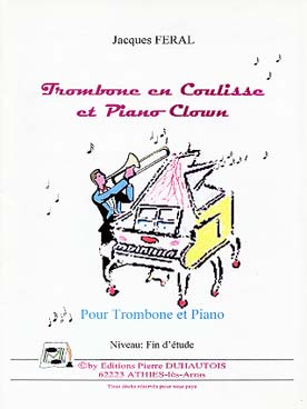 Illustration de Trombone en coulisse et piano clown