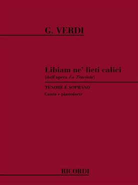Illustration de La Traviata Libiam ne' lieti calici Ténor, soprano et piano