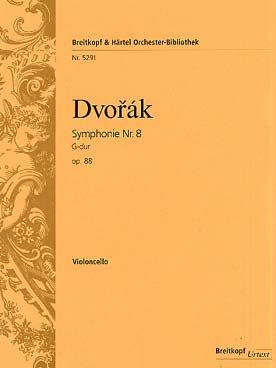 Illustration de Symphonie N° 8 op. 88 en sol M violoncelle