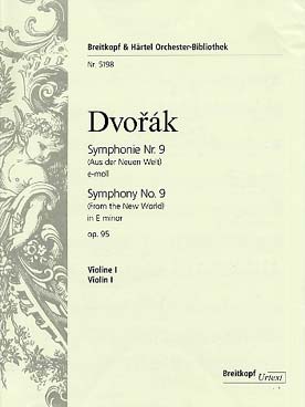 Illustration de Symphonie N° 9 op. 95 en mi m (New world theme) - violon 1