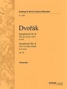 Illustration de Symphonie N° 9 op. 95 en mi m (New world theme) - violoncelle