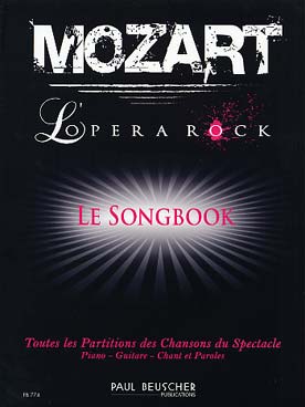 Illustration de MOZART L'opéra rock de Dove Attia et Albert Cohen (P/V/G)