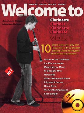 Illustration de WELCOME TO : classique, rock, musique de film, traditionnel, arr. JL/M Delage avec CD play-along - Vol. 1 : 10 pièces faciles