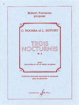 Illustration bochsa nocturne n° 1 clarinette et harpe