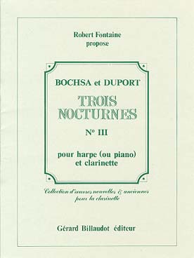 Illustration bochsa nocturne n° 3 clarinette et harpe