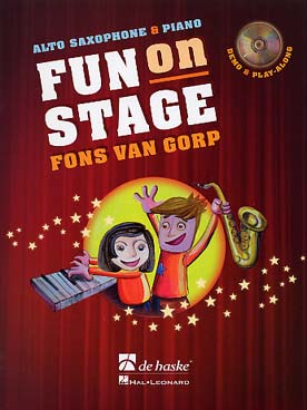 Illustration van gorp fun on stage saxophone