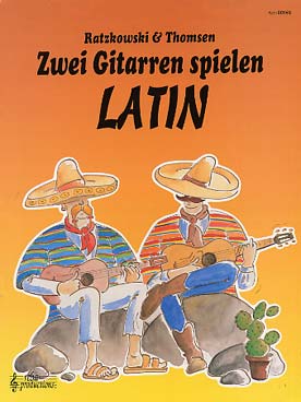 Illustration de 2 Guitares jouent... (Gitarren spielen) - la musique latin