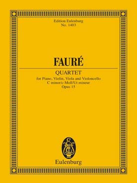 Illustration de Quatuor avec piano N° 1 op. 15 en do m