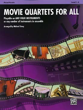 Illustration movie quartets for all flute