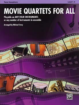 Illustration movie quartets for all saxophone tenor