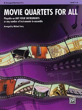 Illustration movie quartets for all trompette