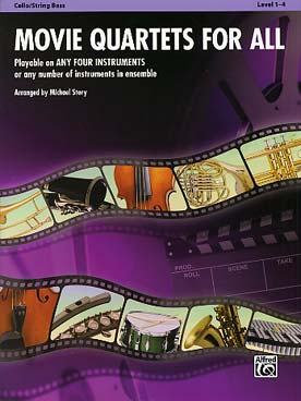 Illustration movie quartets for all violoncelle