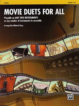 Illustration movie duets for all violon