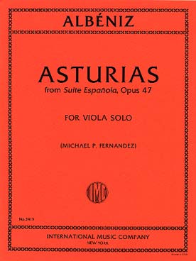 Illustration de Asturias de la suite espagnole op. 47 (tr. Fernandez)